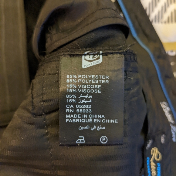 Men's Pinstripe Dress Pants Gray - Picture 5 of 5